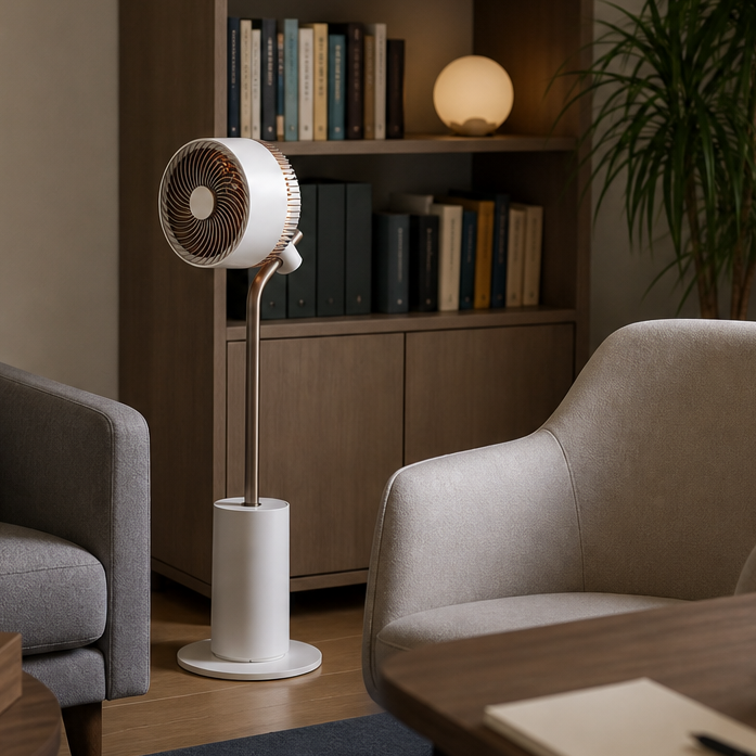 Ufficio con Circolatore d'aria GIRASOLE / Office with GIRASOLE air circulator / Büro mit GIRASOLE-Luftzirkulator