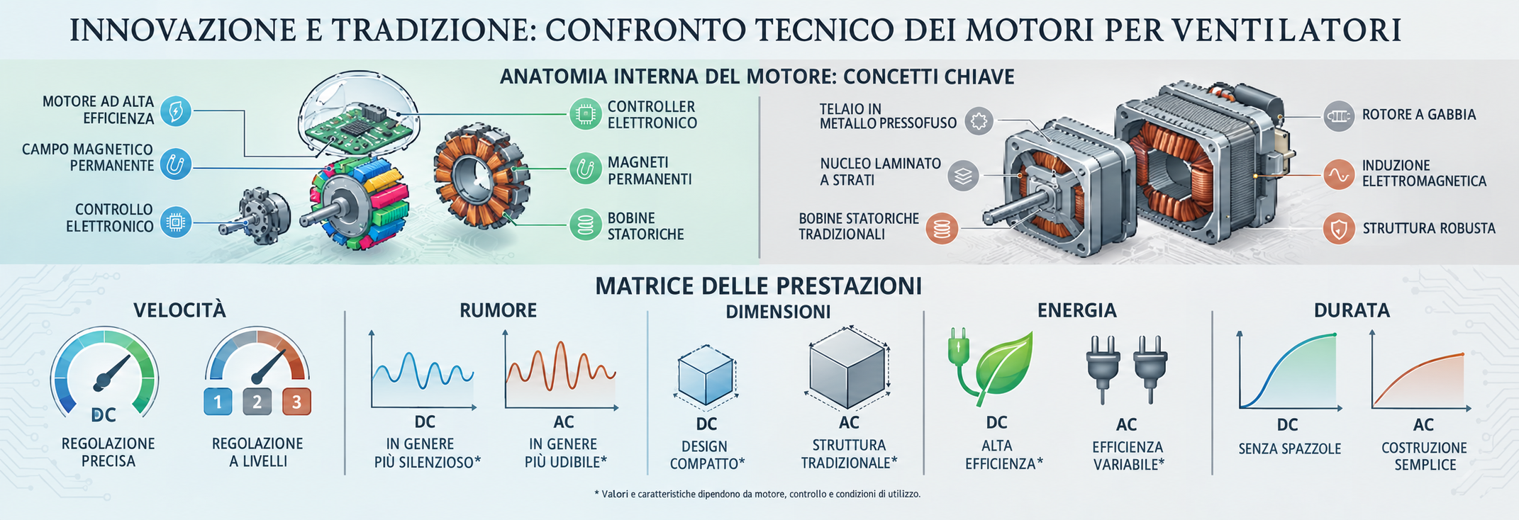 motori ventilatori a confronto