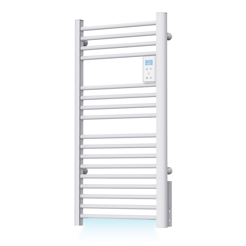 Scalda salviette a secco elettrico SOLE di colore bianco / White SOLE electric dry towel warmer / Weißer elektrischer SOLE-Handtuchheizkörper mit Trockentechnologie